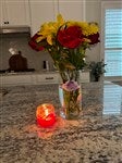 38843 - Birthstone Color Personalized Cylinder Glass Flower Vase