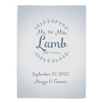19268 - Mr. & Mrs. Personalized Wedding & Anniversary Blanket