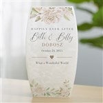 36863 - Floral Anniversary Personalized Small Frosted Tabletop Light 