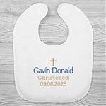 28211 - Christening Day Personalized Embroidered Baby Bib 