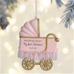37742 - Baby Girl Carriage<sup>©</sup> Personalized Ornament