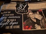 17377 - Cheers To Then & Now Anniversary Personalized Blanket