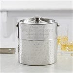 40965 - Engraved Message Hammered Metal Ice Bucket