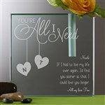 15949 - Youre All I Need Personalized Bud Vase