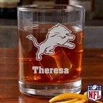 38317 - NFL Detroit Lions Engraved Old Fashioned Whiskey Glasses