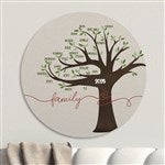 47215 - Family Tree Personalized Round Wood Sign