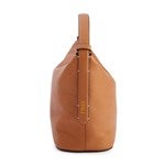 52657 - Debossed Vera Bradley Astoria Leather Shoulder Bag in Roasted Pecan