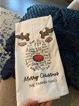 55147 - Reindeer Repeating Name Personalized Christmas Tea Towel