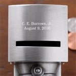1163 - Engraved Pewter Choo-Choo Train Bank