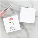 40659 - Birth Month Flower Personalized Compact Mirror