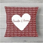 34885 - Family Heart Personalized Throw Pillow