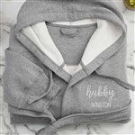28708 - Wifey & Hubby Personalized Sweatshirt Robe