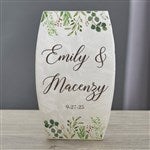 37584 - Laurels of Love Personalized Wedding Frosted Shelf Décor 