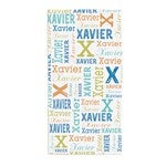 41139 - Trendy Repeating Name Personalized Bath Towel