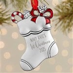 28552 - Babys 1st Christmas Personalized Silver Stocking Ornament