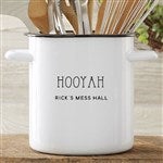 24038 - Kitchen Text Personalized Enamel Canisters