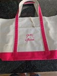 54433 - Darling Bow Embroidered Weekender Tote 
