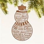 46346 - Snowman Repeating Name Personalized Wood Ornament