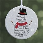 42496 - Snowman Repeating Name Personalized Ornament