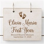 30048 - Babys First Year Personalized Wood Photo Album 