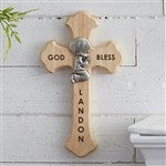 20899 - Prayerful Boy Personalized Wood Cross 