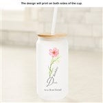 50343 - Birth Month Flower Single Personalized Frosted Iced Coffee Tumbler