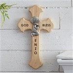 20899 - Prayerful Boy Personalized Wood Cross 