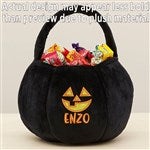 36760 - Jack-o-Lantern Embroidered Plush Halloween Treat Bag