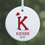 43225 - Initially Santa Personalized Ornament