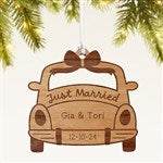 49075 - Just Married Personalized Wood Ornament