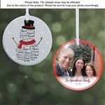 42496 - Snowman Repeating Name Personalized Ornament