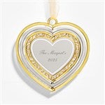 53859 - Signature Heart Engraved Spinning Metal Ornament