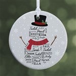 42496 - Snowman Repeating Name Personalized Ornament