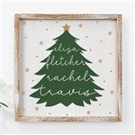 55148 - Merry Name Evergreen Personalized Christmas Frame Wall Art