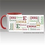 37168 - Christmas Repeating Name Personalized Coffee Mugs