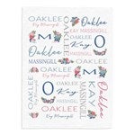 31963 - Blooming Baby Girl Personalized Blanket