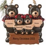 19063 - Holiday Bear Family<sup>©</sup> Personalized Ornament