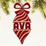 42425 - Retro Ornament Personalized Wood Ornament