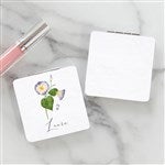 40659 - Birth Month Flower Personalized Compact Mirror