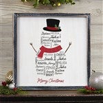 42491 - Snowman Repeating Name Personalized Frame Wall Art