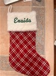 54529 - Plaid Noel Personalized Christmas Stocking 