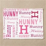 50375 - Trendy Repeating Name Personalized Mini Lovey Baby Blankie