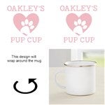 47444 - Heart Paw Personalized Enamel Pup Cup