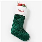 54710 - Cozy Quilt Christmas Embroidered Stocking