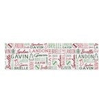 46390 - Holiday Repeating Name Personalized Christmas Table Runner