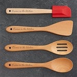 18858 - Personalized Beechwood Utensils- 4pc Set
