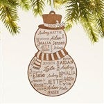 46346 - Snowman Repeating Name Personalized Wood Ornament