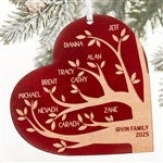26131 - Family Tree Personalized Wood Heart Ornament