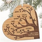 26131 - Family Tree Personalized Wood Heart Ornament