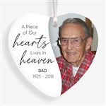 55058 - Held In My Heart Personalized Memorial Heart Ornament